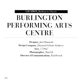 BURLINGTON PERFORMING ARTS CENTRE