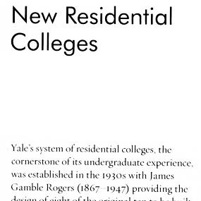 New Residential Colleges