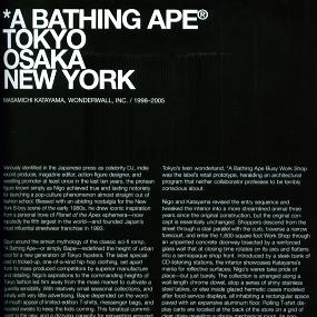 A BATHING APE  TOKYO OSAKA NEW YORK