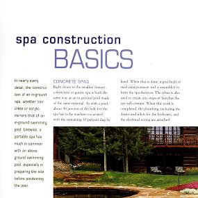 spa construction basics