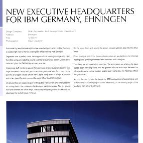 NEW EXECUTIVE HEADQUARTERS FOR IBM GERMANY，EHNINGEN