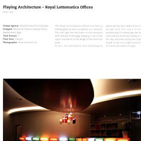Playing Architecture-Royal Lottomatica Offices